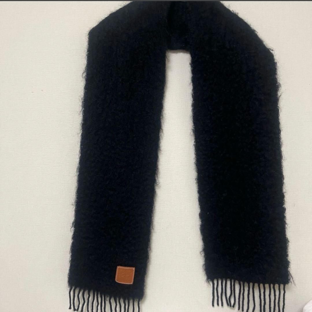 LOEWE マフラー モヘア ブラック ロエベ