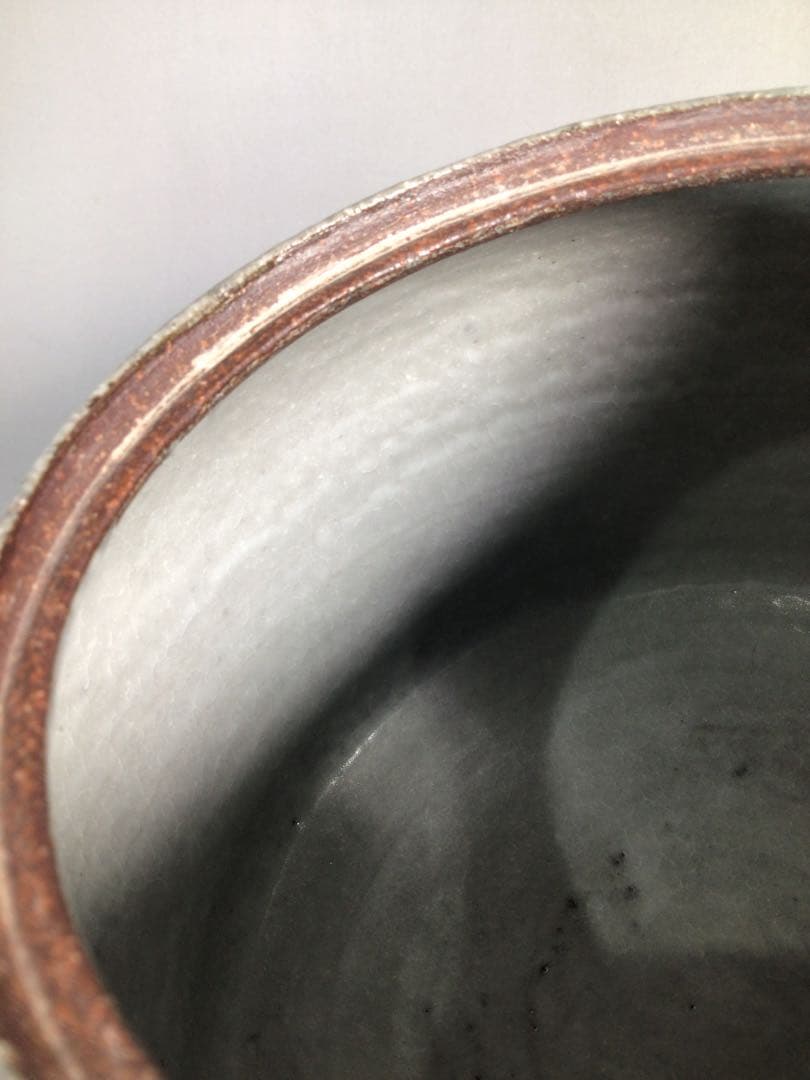 Ｎ９６６　水指　『光山造』『三島手』『丸形水指』　共箱　茶道具