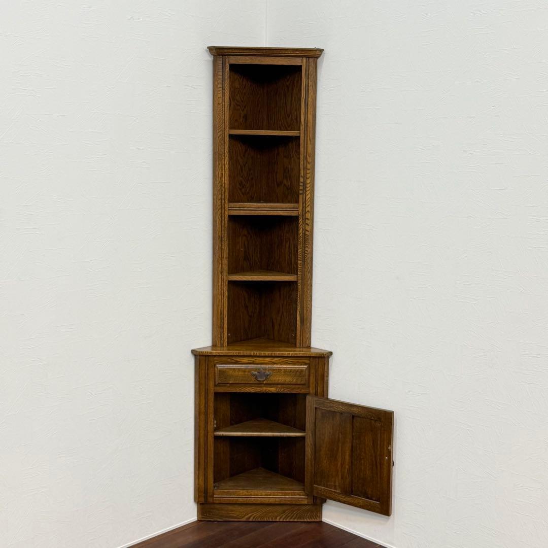 H110K27b アンティーク調 コーナーキャビネット