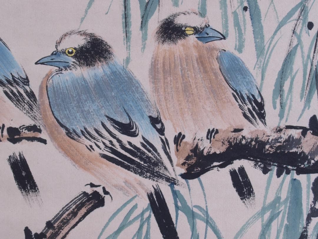 蔵整理品 中国清時代掛け軸 肉筆水彩絵 骨董品 I1578A13-1