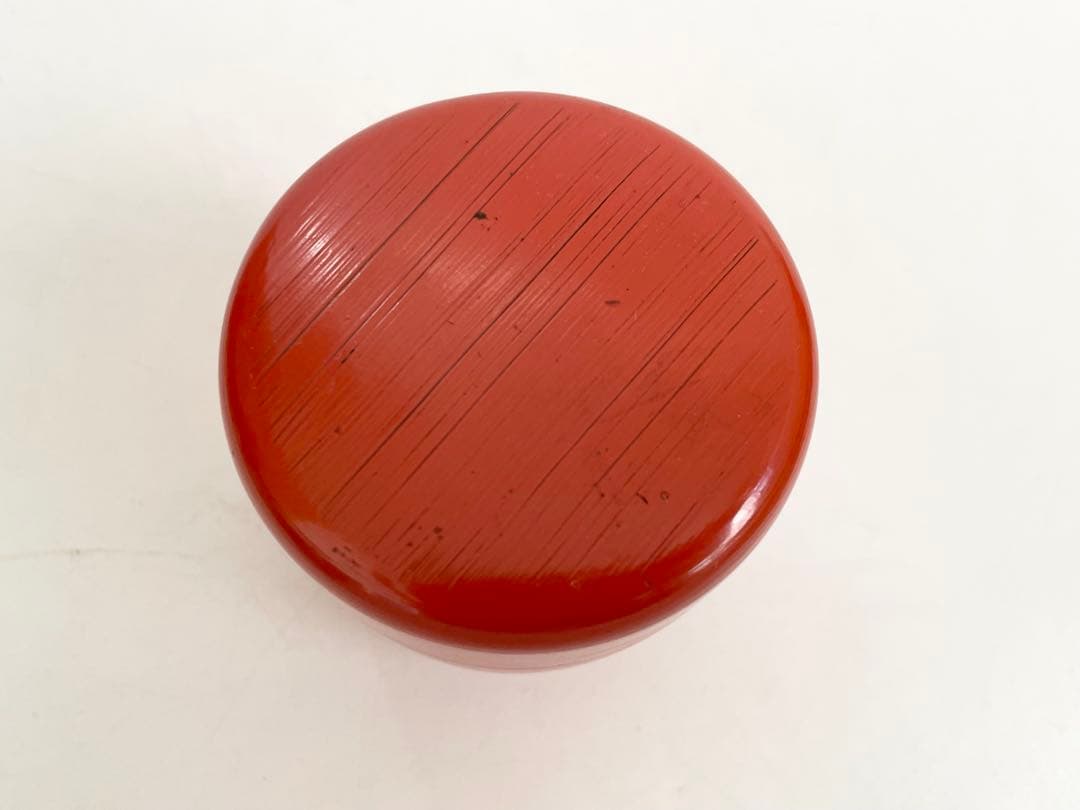 堅地塗師 宗達 漆 朱 刷毛目 棗 根来 共箱 茶道具