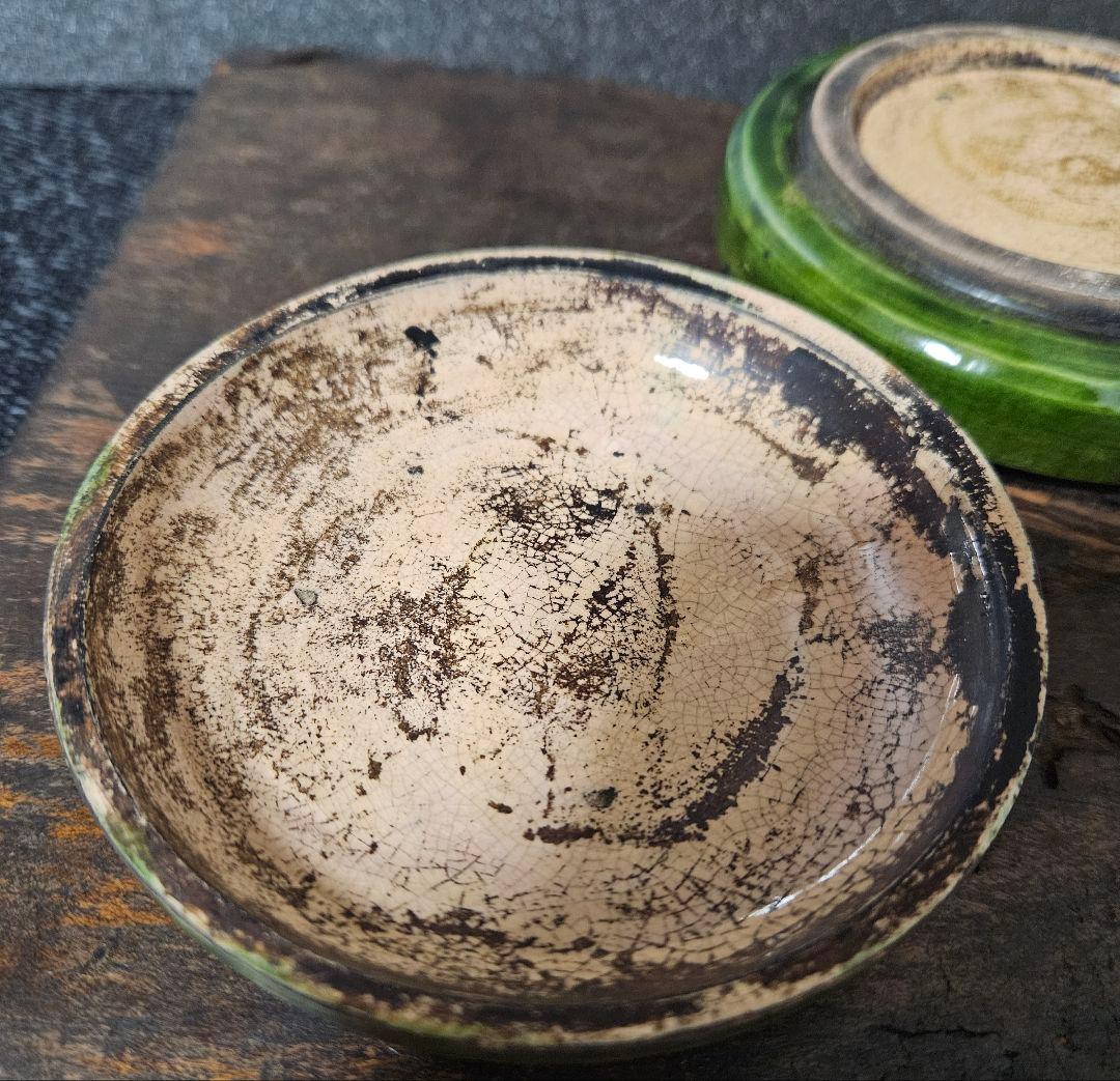 中国古美術 中国古陶磁器 中国古玩 明代 緑交趾 三彩 陽刻浮彫 鳳凰図