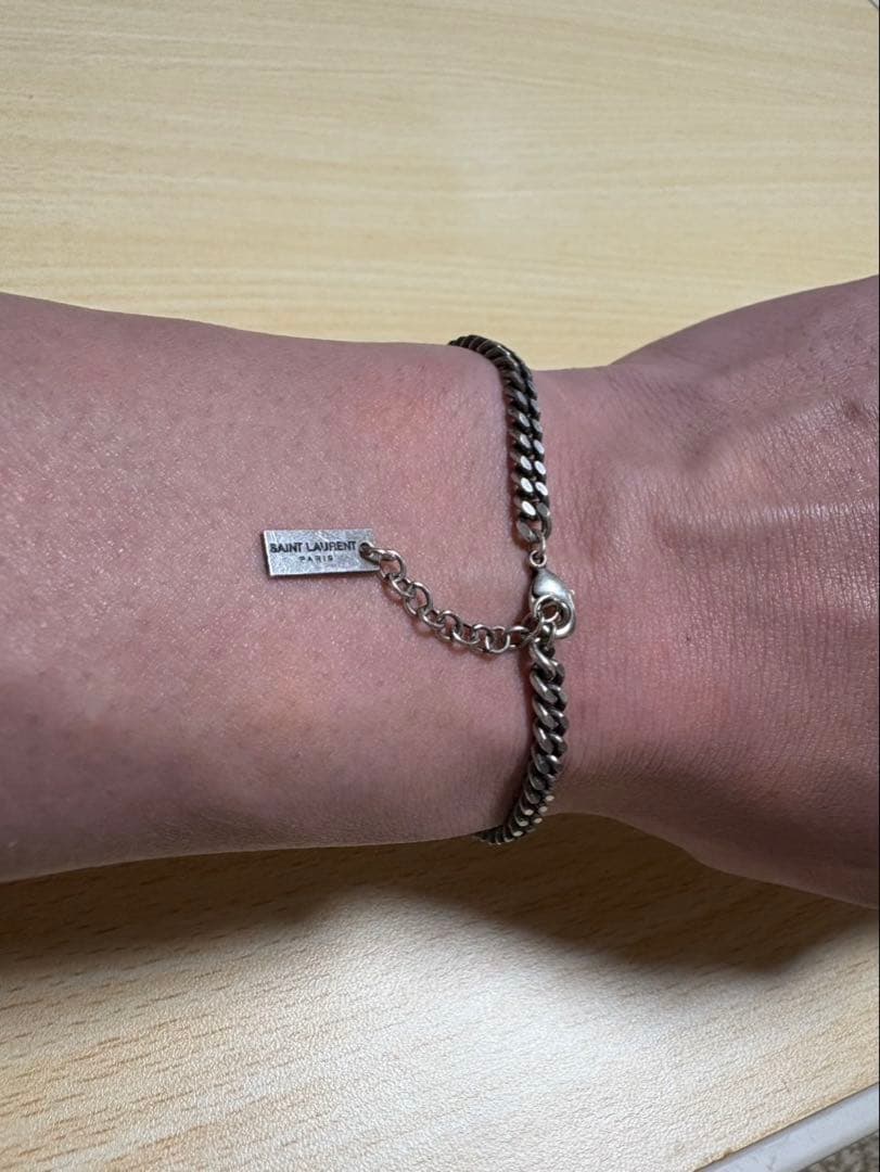 SAINT LAURENT シルバーチェーンブレスレット
