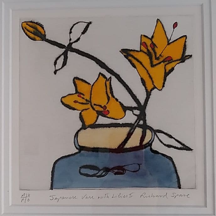 リチャード・スペア 版画 「日本の花器とゆり」 - メルカリ