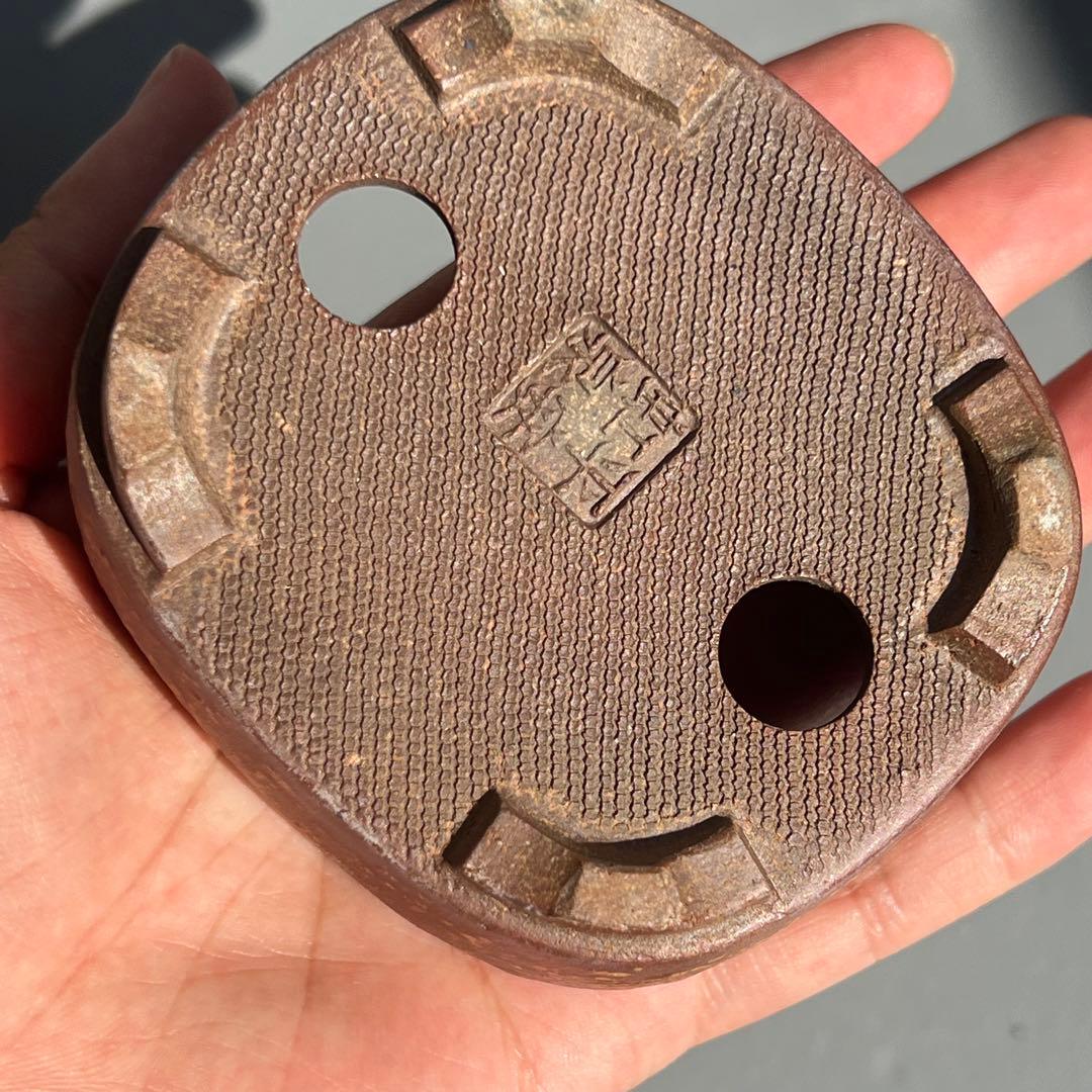 631.平安虹泉2点 長方 桃花泥 小品盆栽 盆栽鉢 9.3*8.2*3.6cm