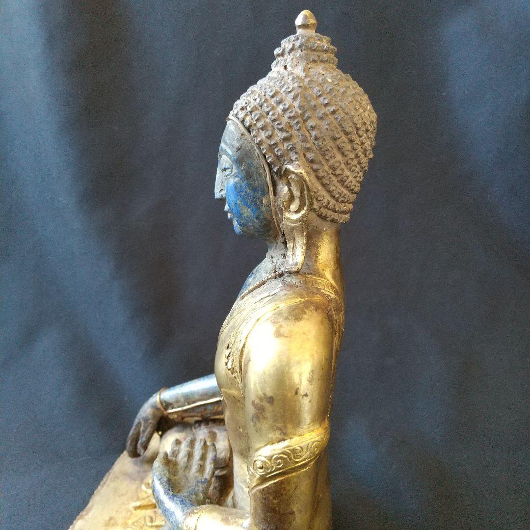 金銅 ラピスラズリ 仏像 貴重 骨董 茶道具