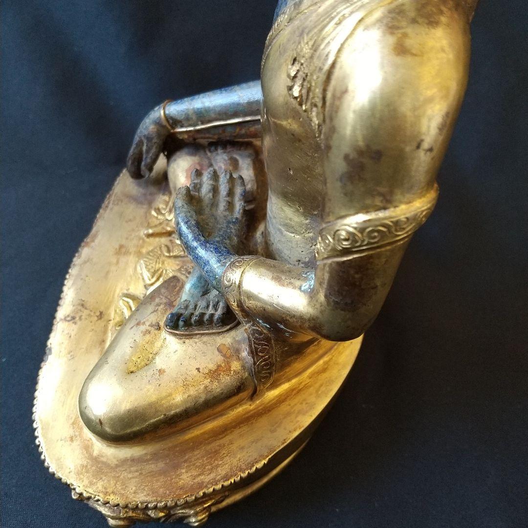 金銅 ラピスラズリ 仏像 貴重 骨董 茶道具