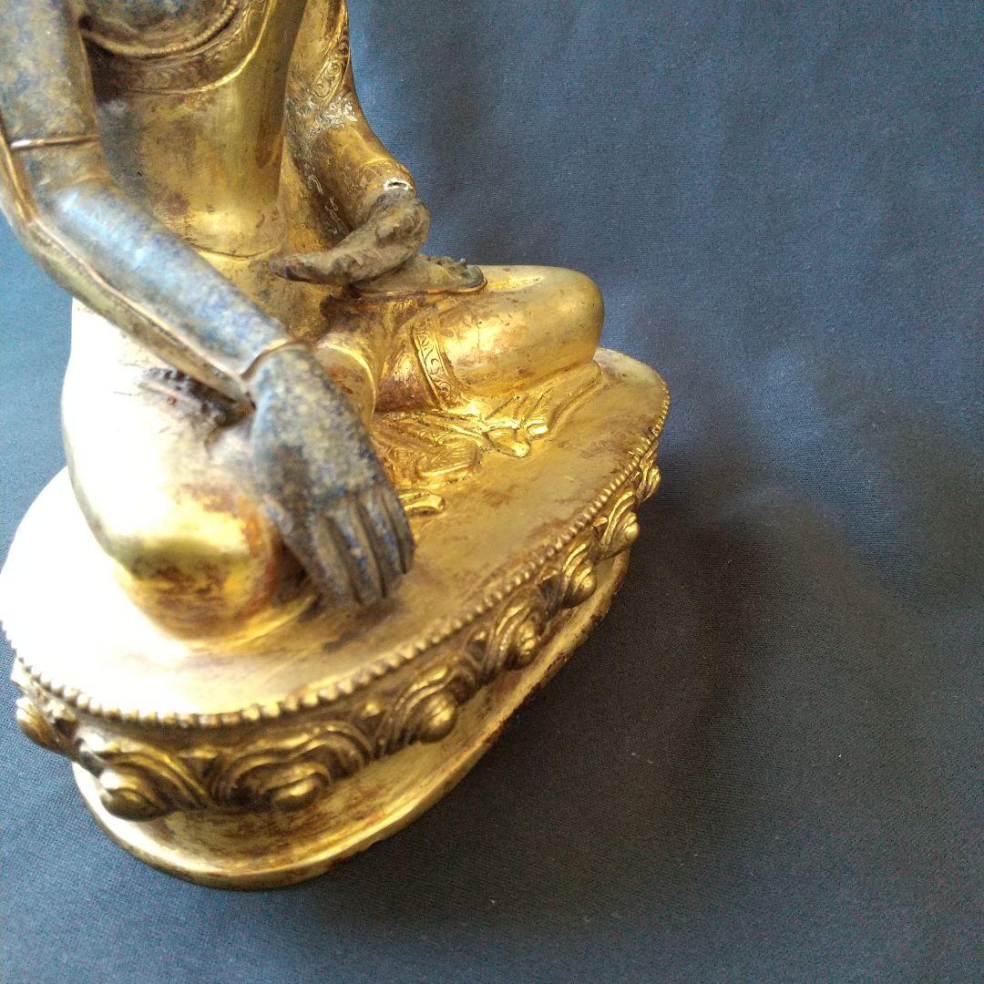 金銅 ラピスラズリ 仏像 貴重 骨董 茶道具