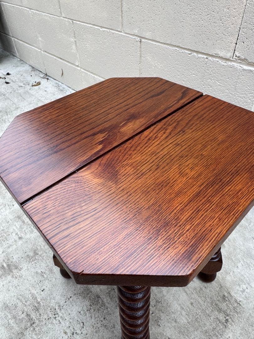 期間限定SALE 】英国アンティーク ツイストレッグ サイドテーブル スツール