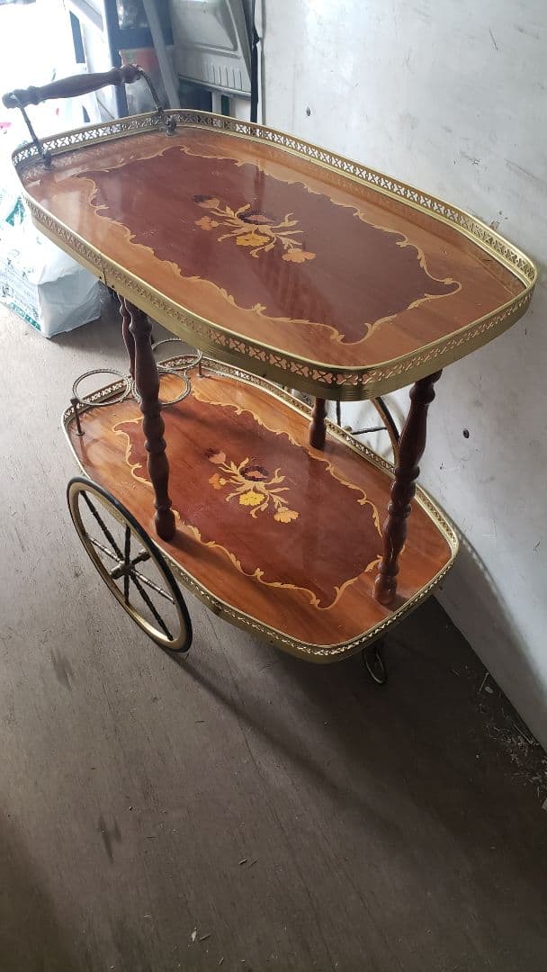 最 安 価格ホビー・楽器・アート - イタリア製 キッチンワゴン 象嵌