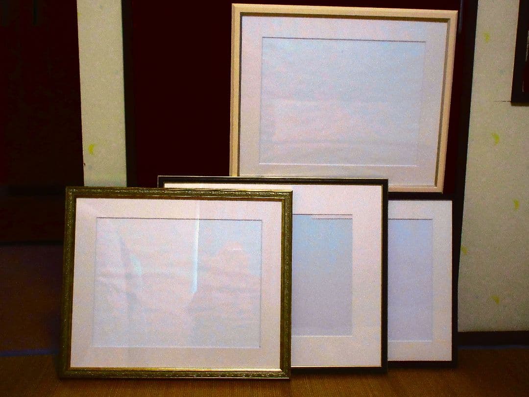 港の風景 水彩画 額装済み F6サイズ 原画