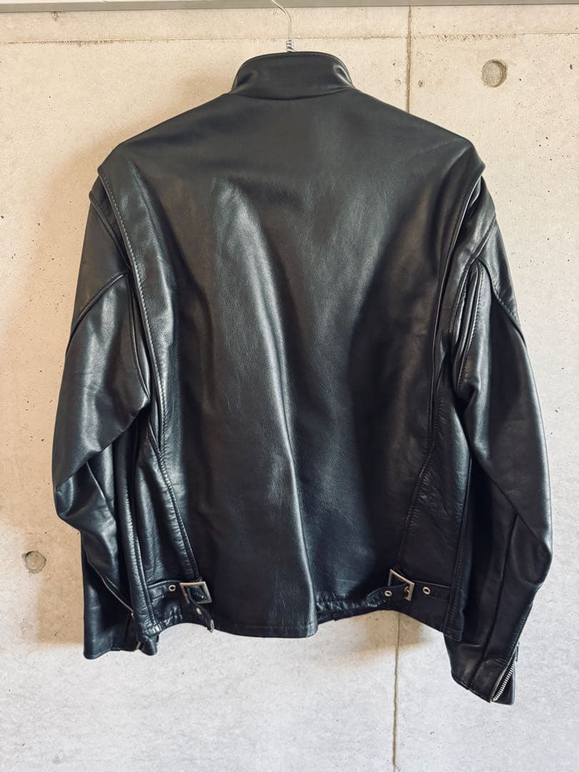 Schott シングルライダース ブラックレザージャケット 38