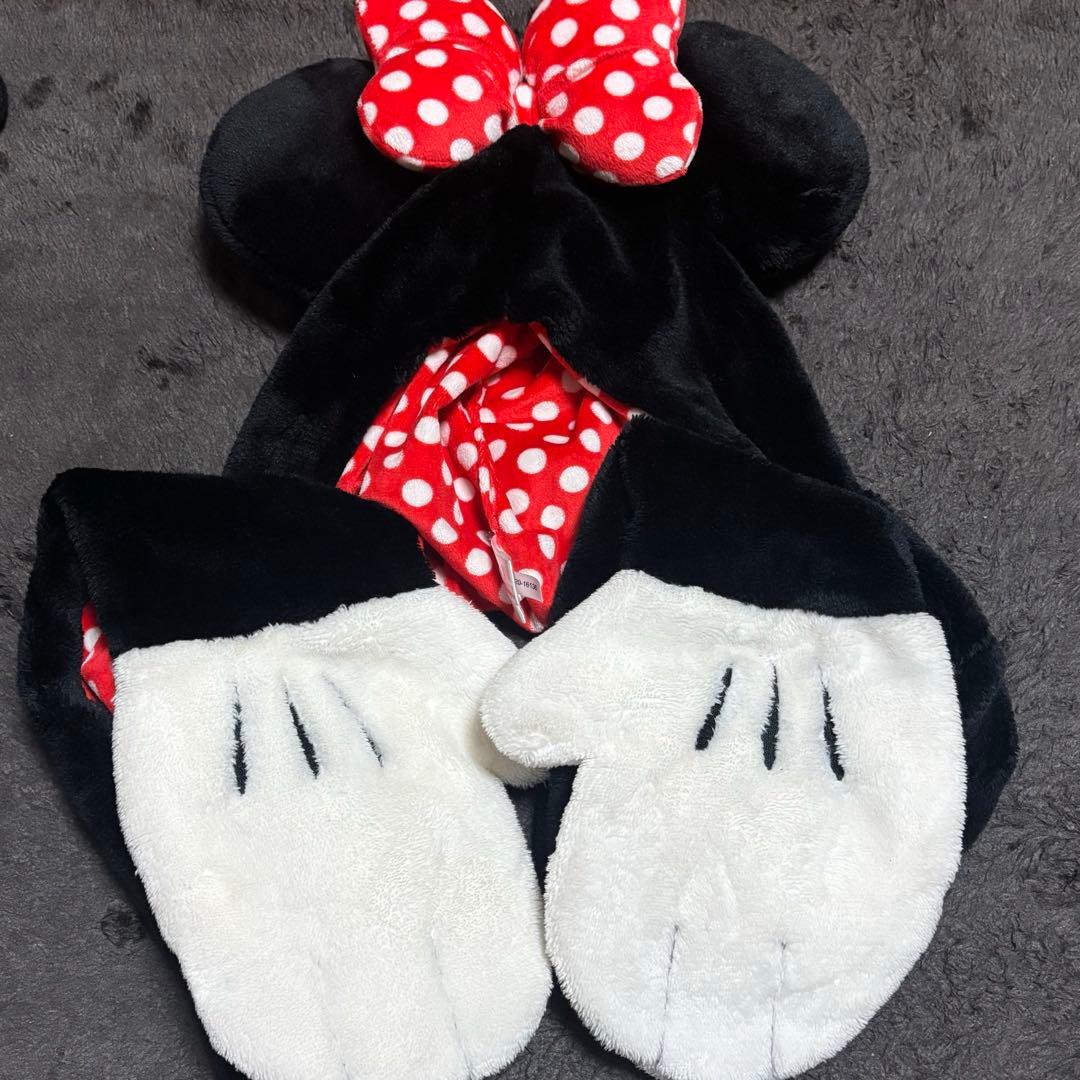 ディズニー ミニー マフラーキャップ ファンキャップ - メルカリ