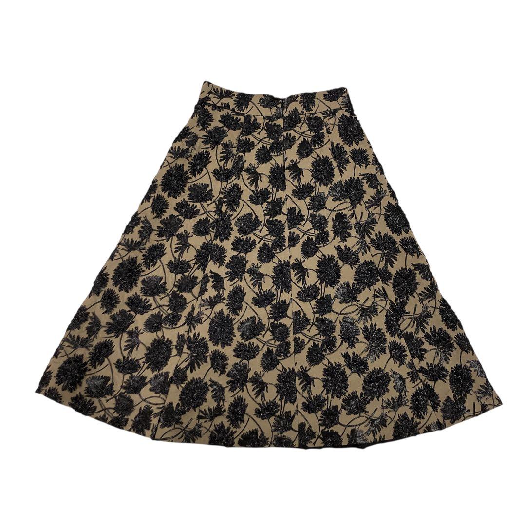 定価69300円 ANAYI メタリックフラワーフレア　スカート