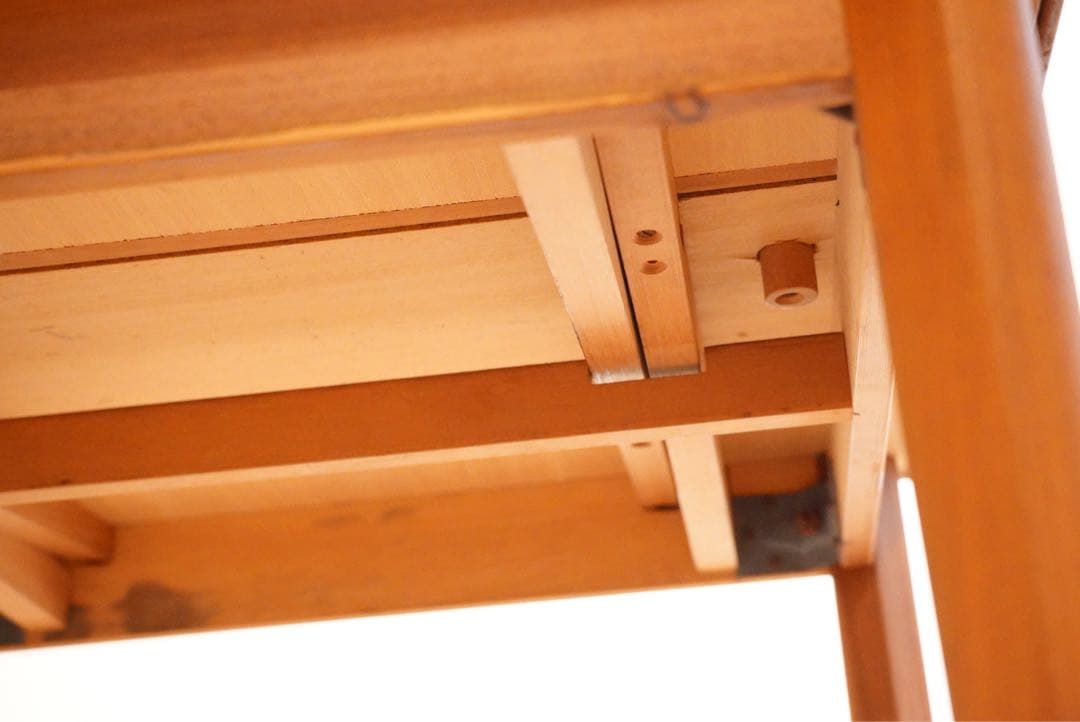 デンマーク ヴィンテージ ドローリーフ ダイニングテーブル 木製 チーク 北欧