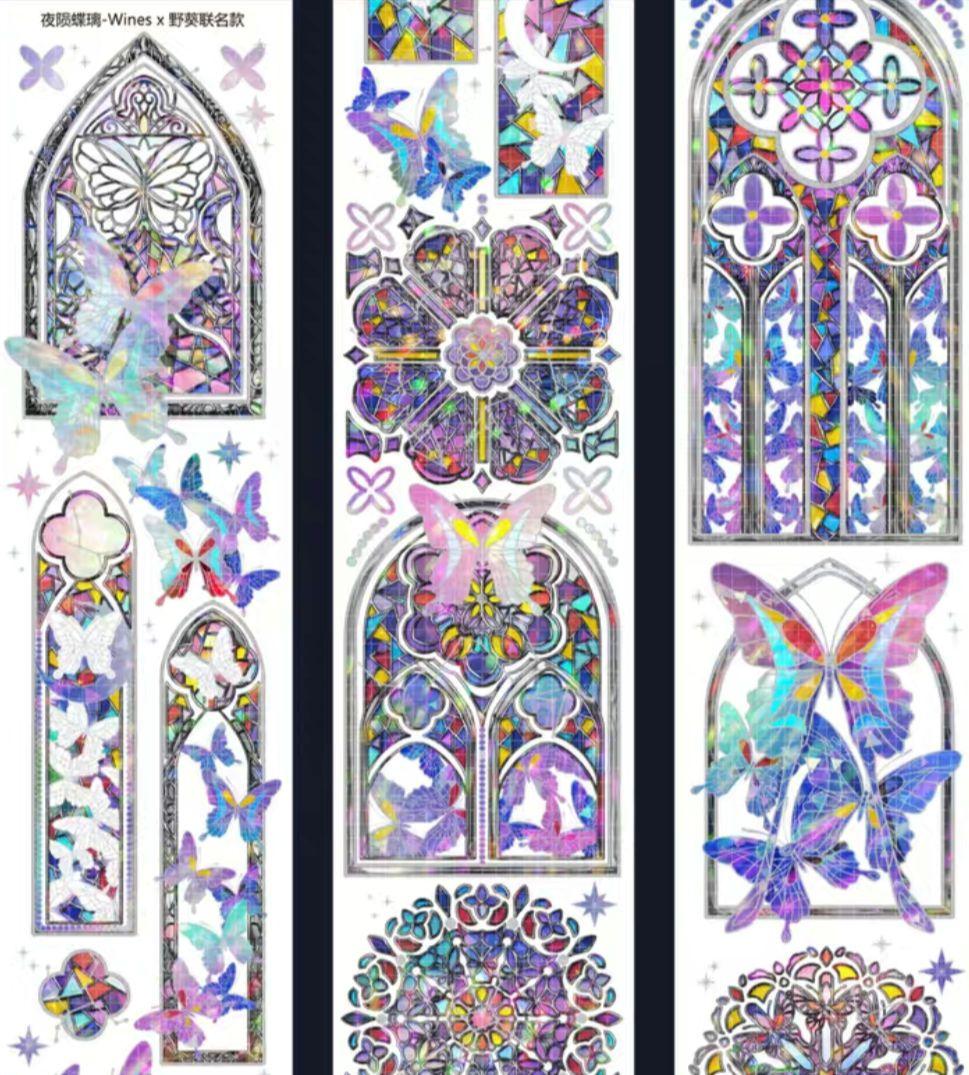 巻売 551☆ 海外 マスキングテープ マステ PET 装飾 人物 金ホロ