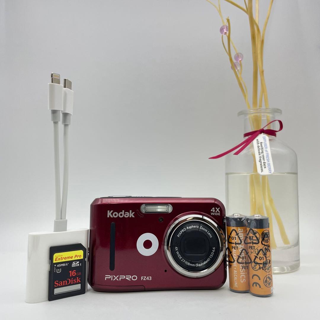 美品✨Kodak PIXPRO FZ43✨動作確認済 スマホ転送OK 単三電池