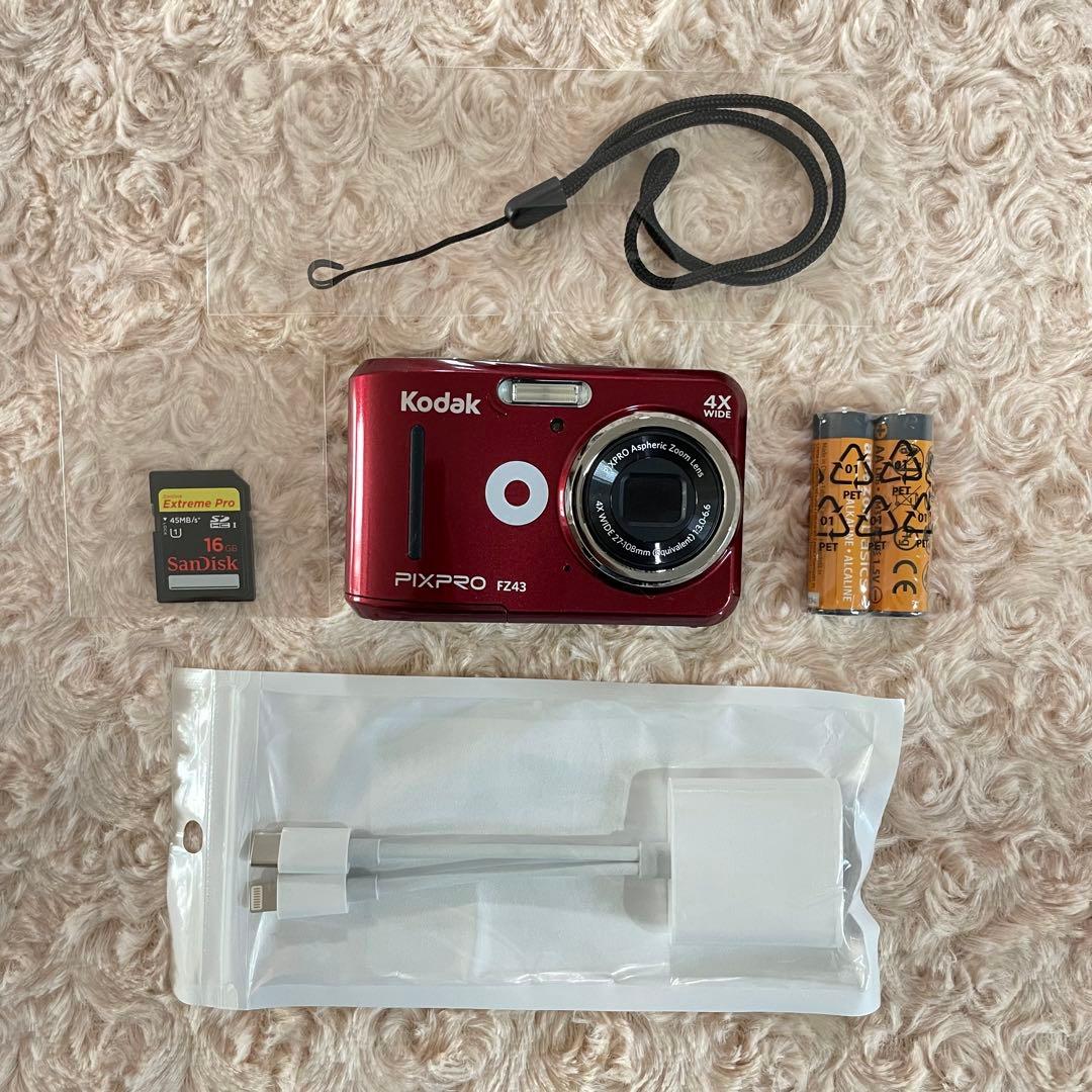 美品✨Kodak PIXPRO FZ43✨動作確認済 スマホ転送OK 単三電池