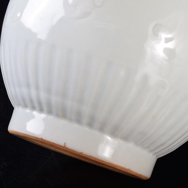 中国 影青 青白磁 陽刻 雲龍文 蒜口瓶 高さ約31㎝ M R7918B - メルカリ