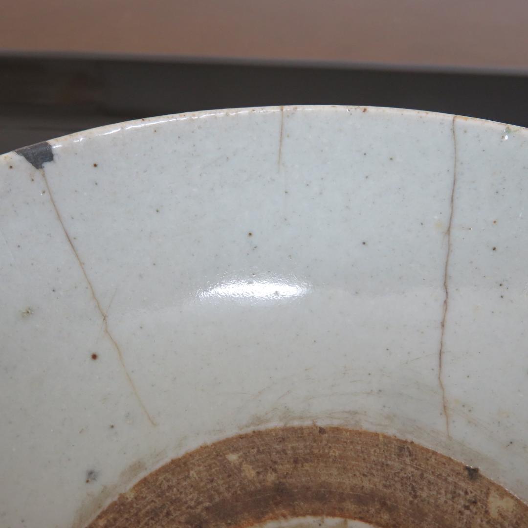 中鉢 花文様 色絵付け ニュウ 窯傷 丼 直し 中国骨董 椀 - メルカリ