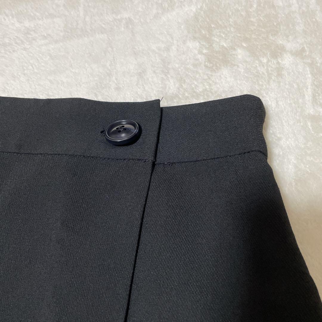 美品 eimy istoire ラップミニスカート キュロット黒 ブラック S