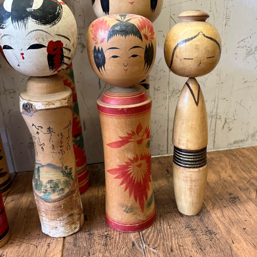 76*Z135伝統こけし 秋田木地山 小椋久太郎 彫刻 置物 絵画 人形 76