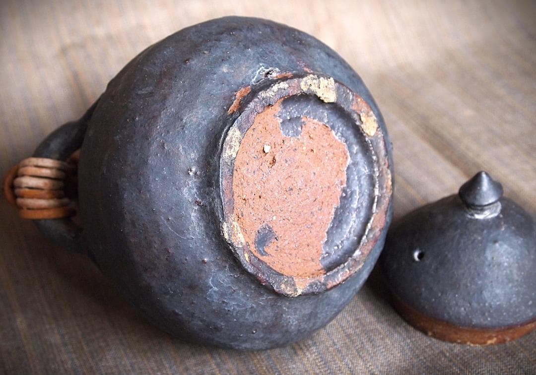 人気作家☆加地学【師：森岡成好】☆窯変黒土瓶 - メルカリ