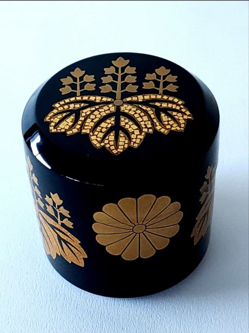 一后 一兆作 高台寺 棗 桐文/菊文 共箱 二重箱