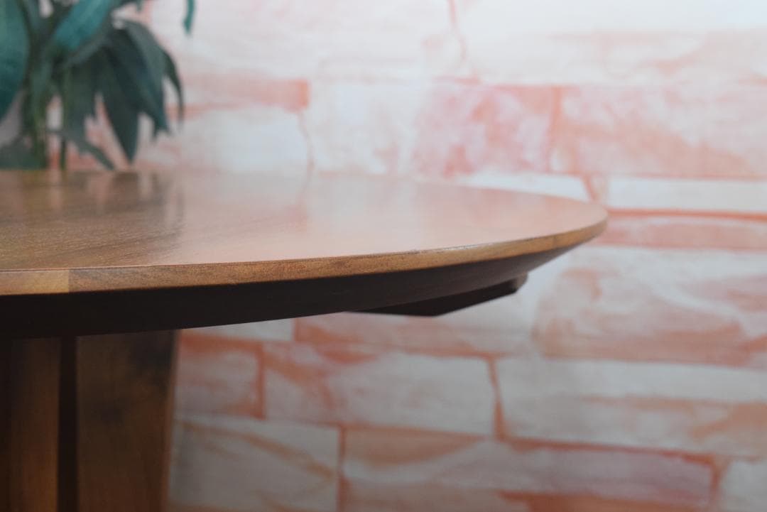 アーリータイムスアルファ エテルノ ウォールナット無垢材 ラウンドテーブル