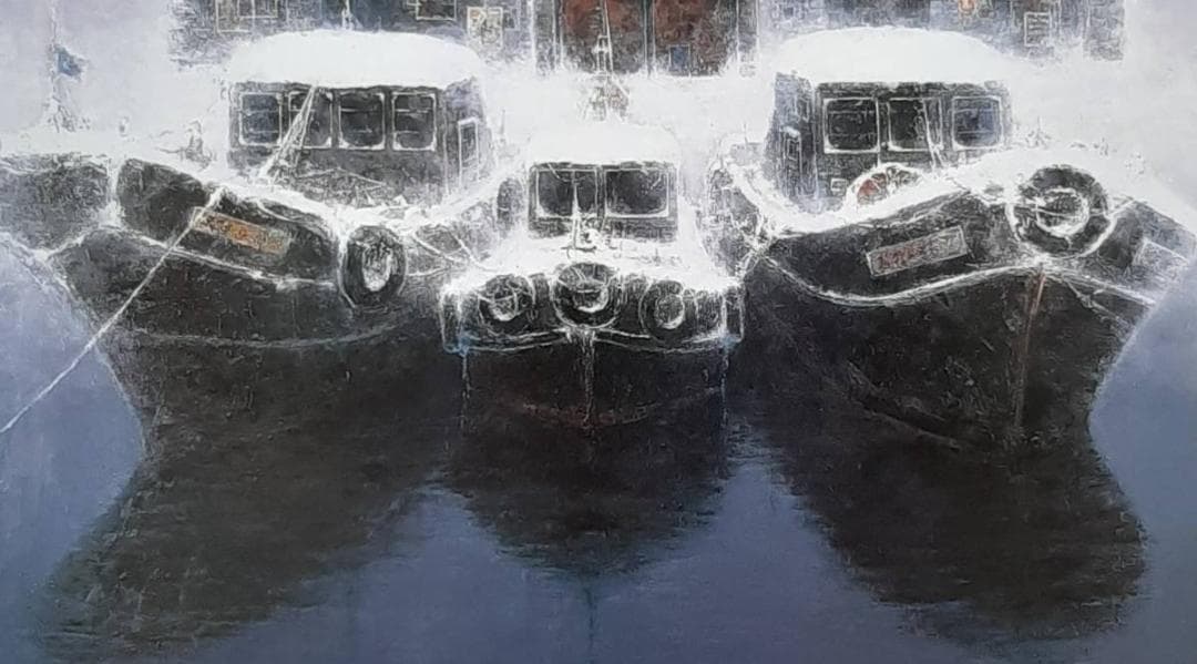 戸狩公久、「北幻」、希少画集の額装画、四季、風景、人気作品