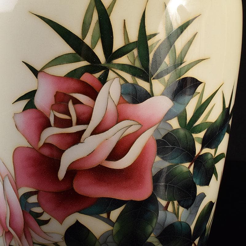 七宝焼 花文 花瓶 M R7879C