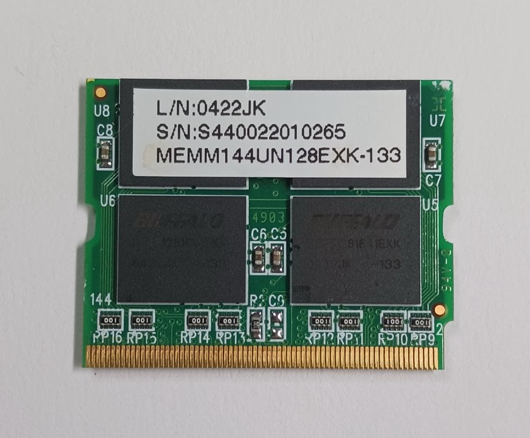 希少】Toshiba製 128MB Micro-DIMMメモリモジュール｜希少】Toshiba製