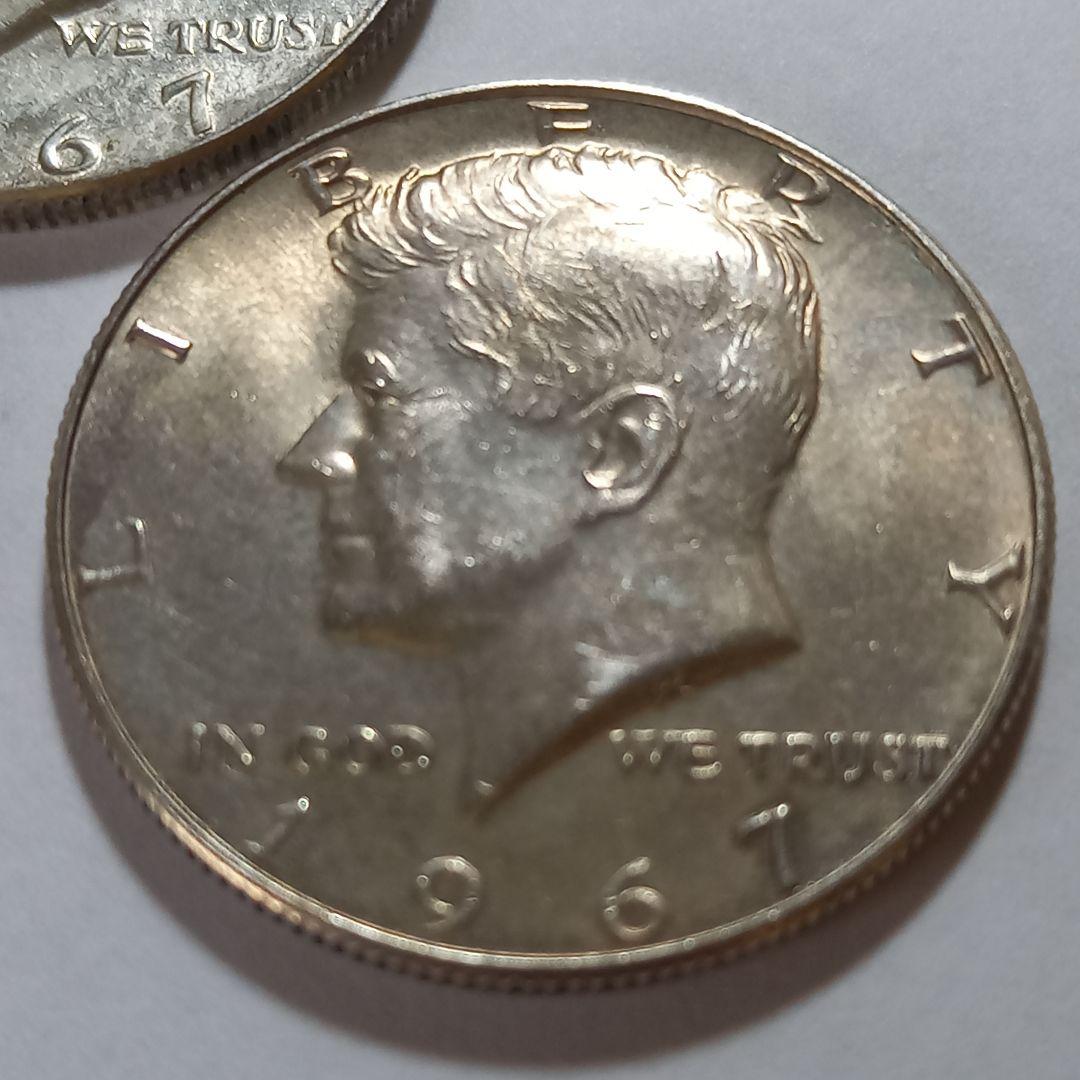 銀貨 1967年 ケネディハーフダラー 5枚set 量目51.62g