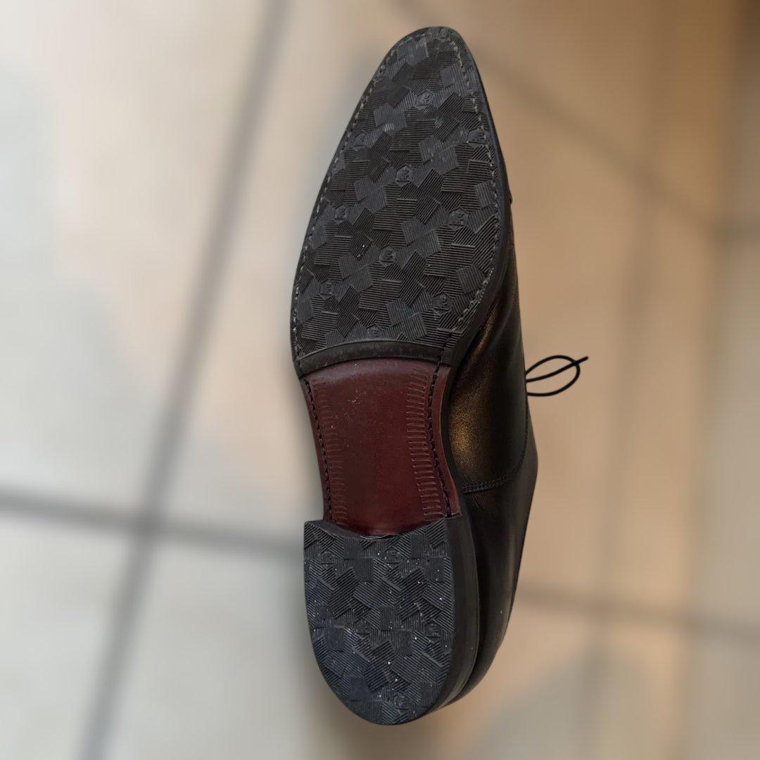 スコッチグレイン　1716 ブラックレザー ストレートチップ