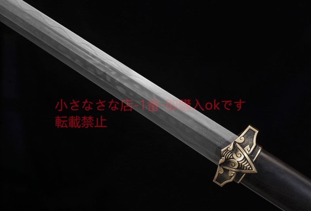 問セミ戦剣模様鋼千眼紋焼刃 古兵器 武具 刀装具 日本刀 模造刀 居合刀