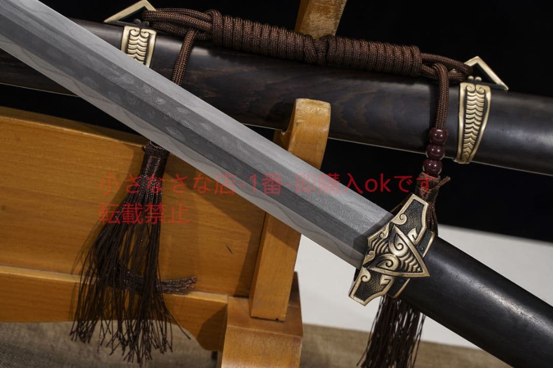 問セミ戦剣模様鋼千眼紋焼刃 古兵器 武具 刀装具 日本刀 模造刀 居合刀