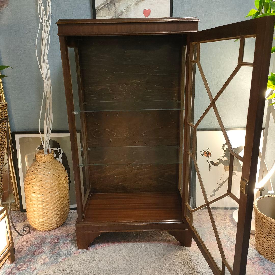希少】英国ヴィンテージ ディスプレイショーケース ガラスキャビネット