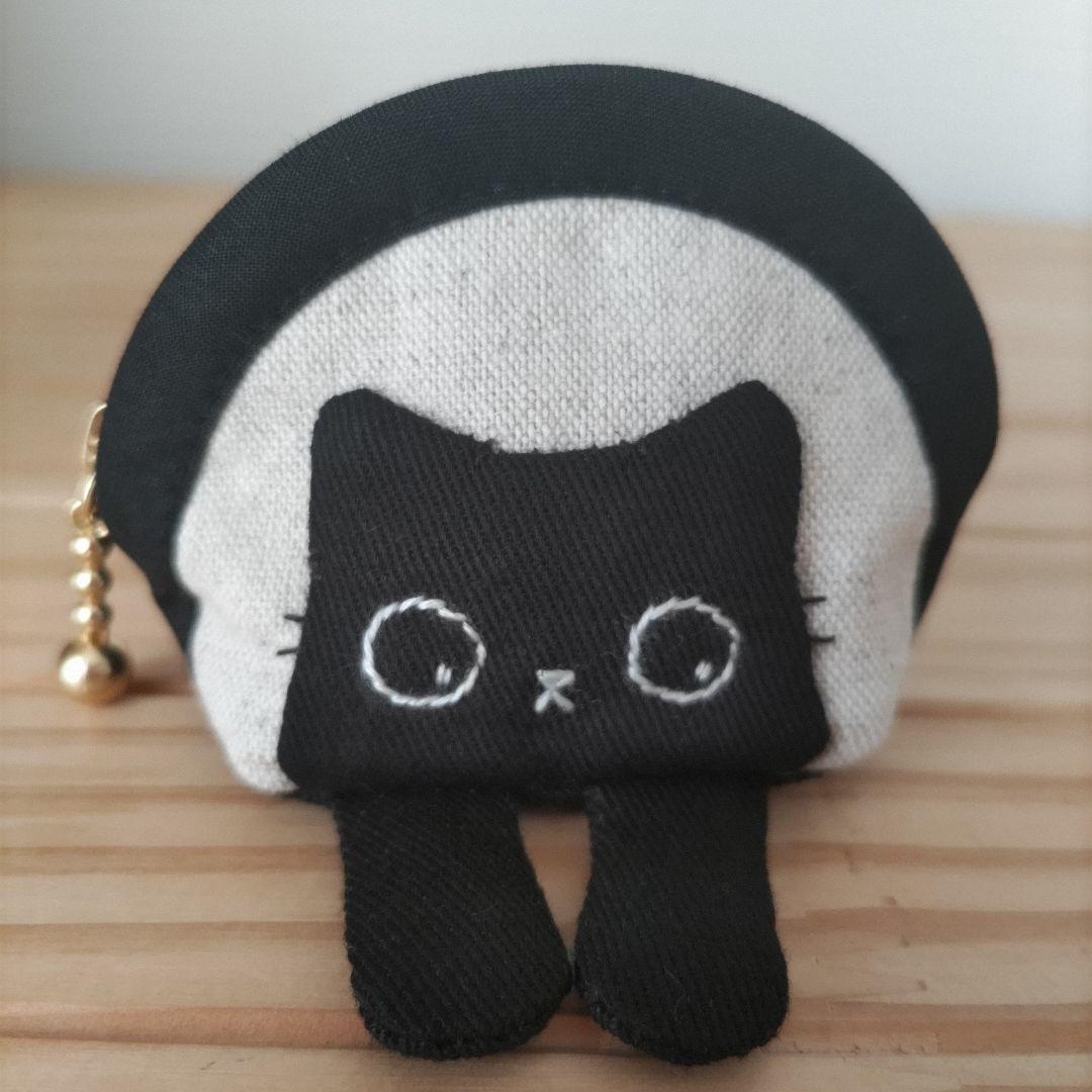 【ひめページ2】ミニミニポーチ☆黒猫、ハチワレ猫