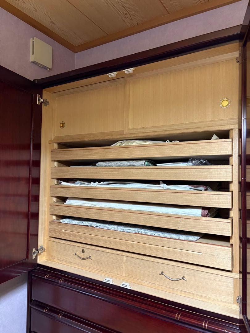 府中家具 木製 箪笥 タンス 引き出し付き 着物収納 アンティーク家具