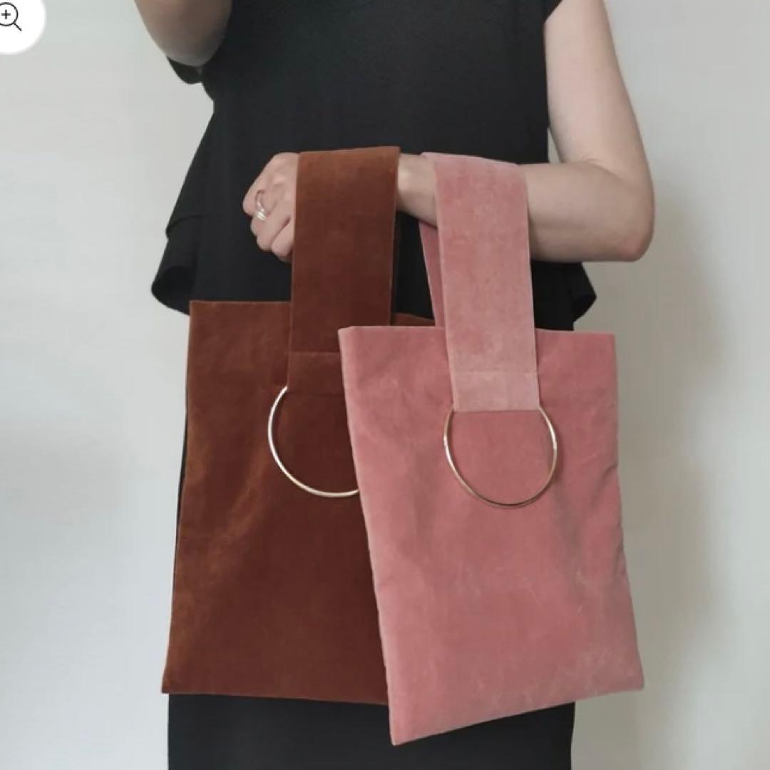 新品【LERET.H/ルレアッシュ】サック・カレ ¥14.300マロン ブラウン