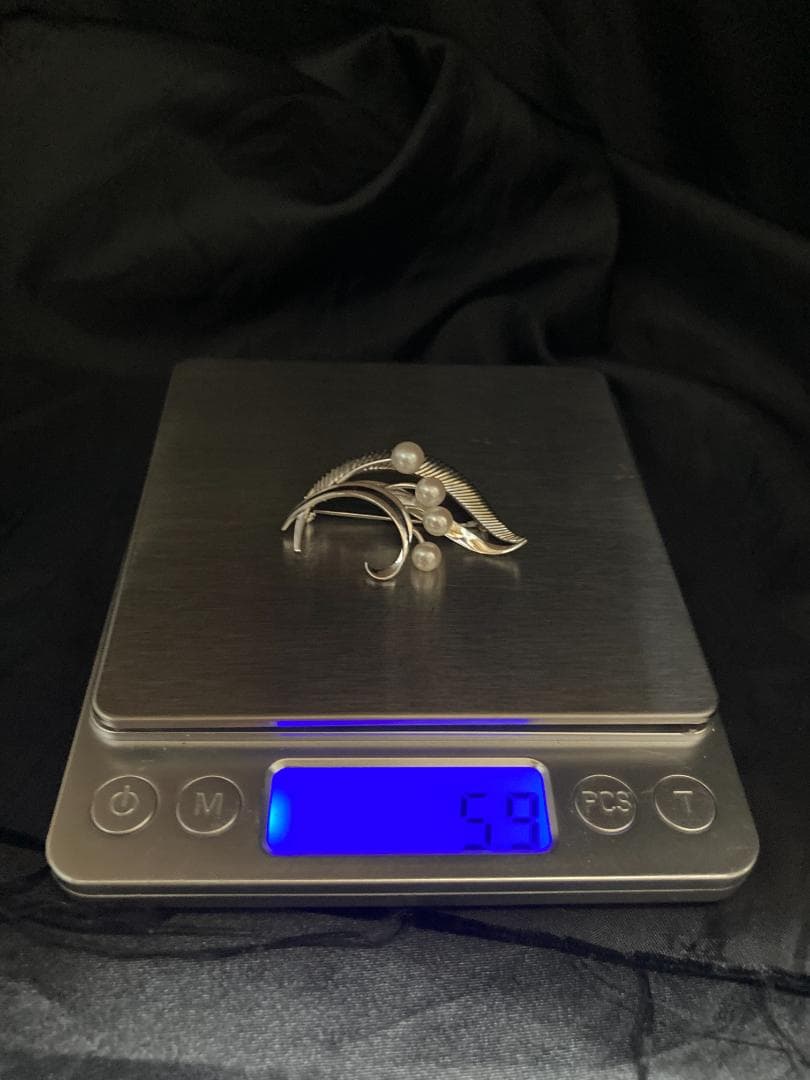 MIKIMOTO ミキモト ブローチ パール 真珠 シルバー 皇室御用達