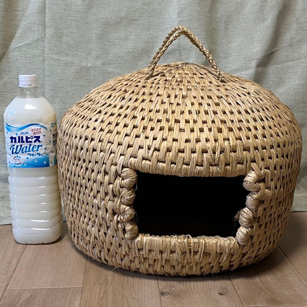 猫ちぐら 持ち手付き 新潟県小千谷市 手作り ハンドメイド 工芸品の
