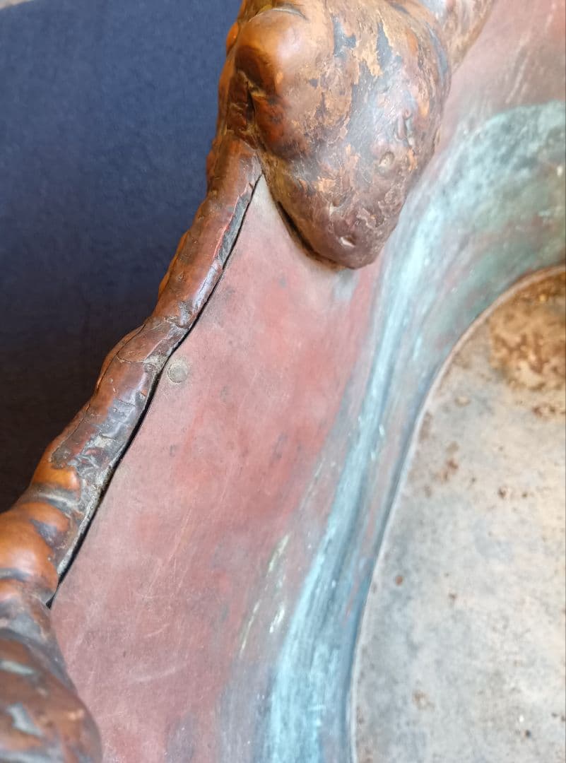 火鉢 天然木 彫刻 レトロ ヴィンテージ 切株 工芸 古民家 骨董