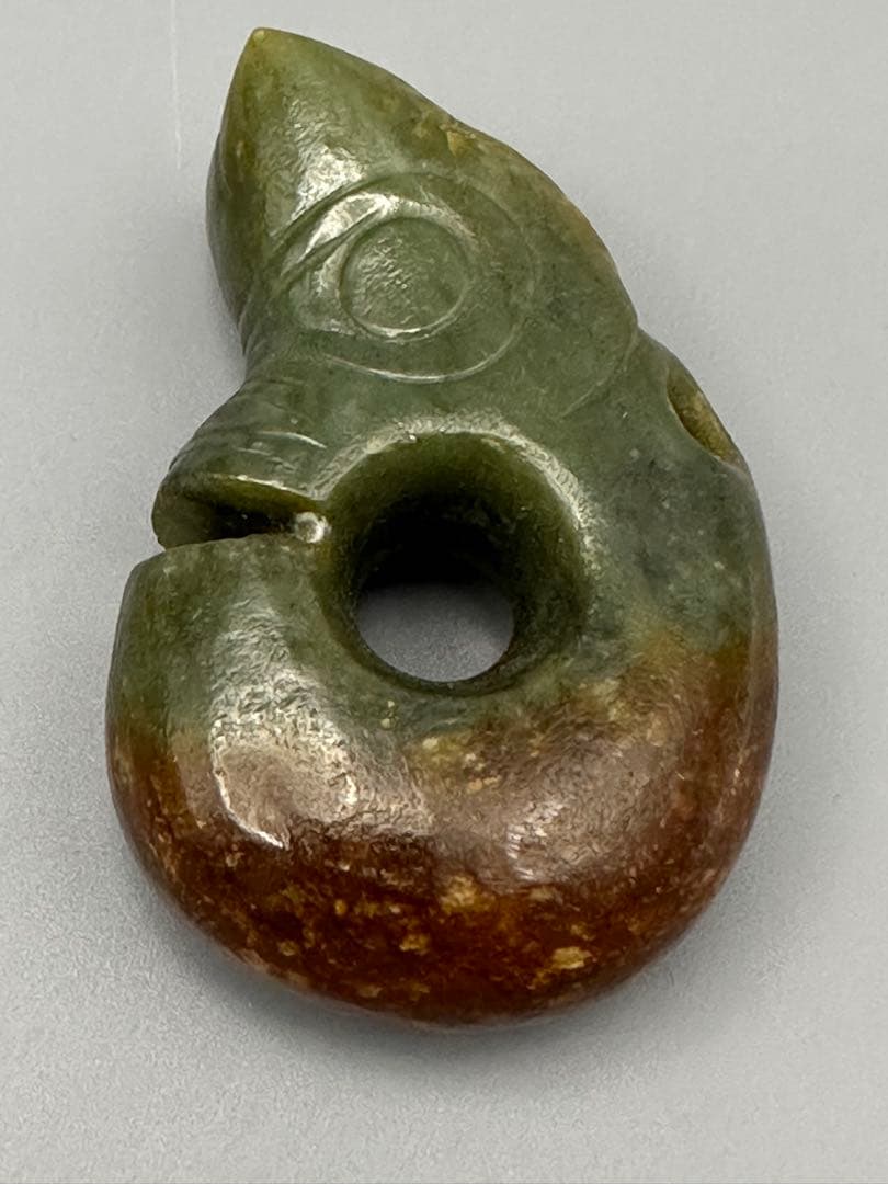 中国古美術 古玉文化 紅山文化 玉豚龍 祭祀器 美品 磁石に反応あり