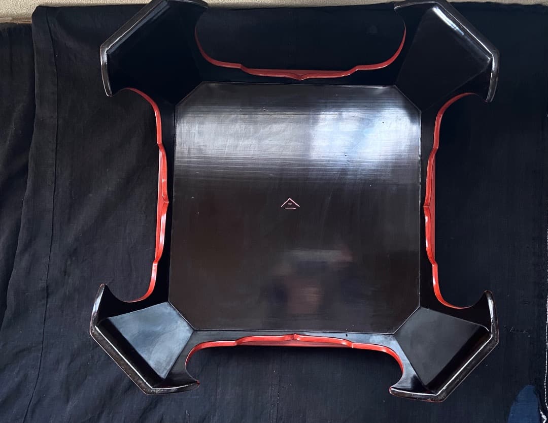 能登蔵出し 輪島塗 朱漆 脚付膳 / 時代 朱塗 漆器膳 正月