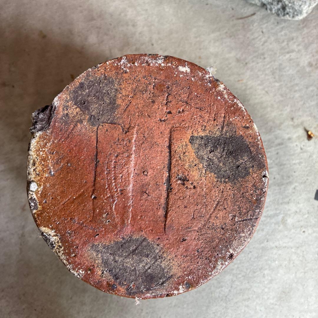 小壺　信楽焼　桧垣紋　伊賀