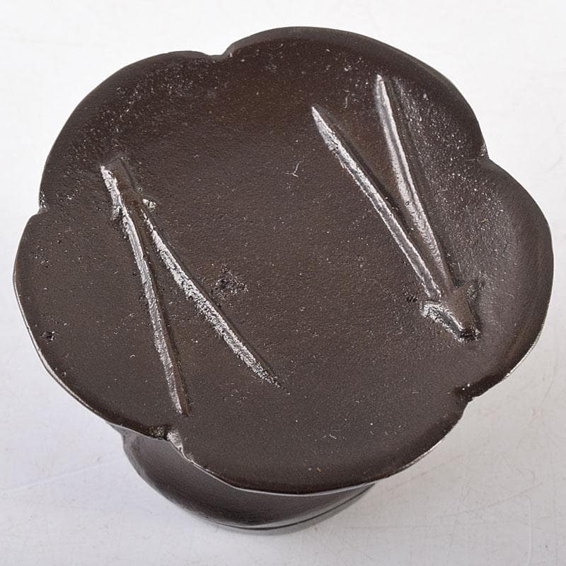 茶道具　平安金工師　山本閑浄造　銅製　松竹梅　蓋置　共箱　C　7957