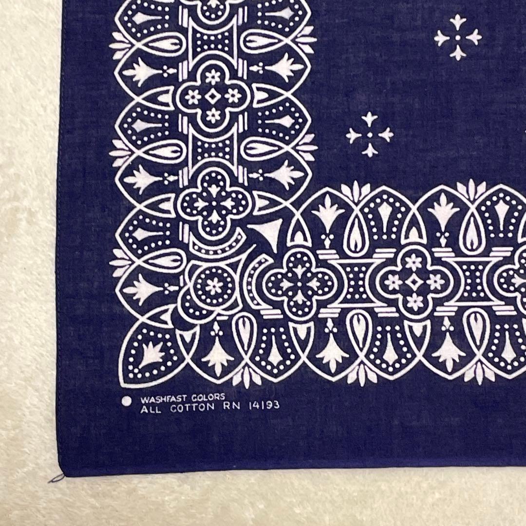 60sショベル アイアンクロス RN14193 ネイビー ヴィンテージ バンダナ