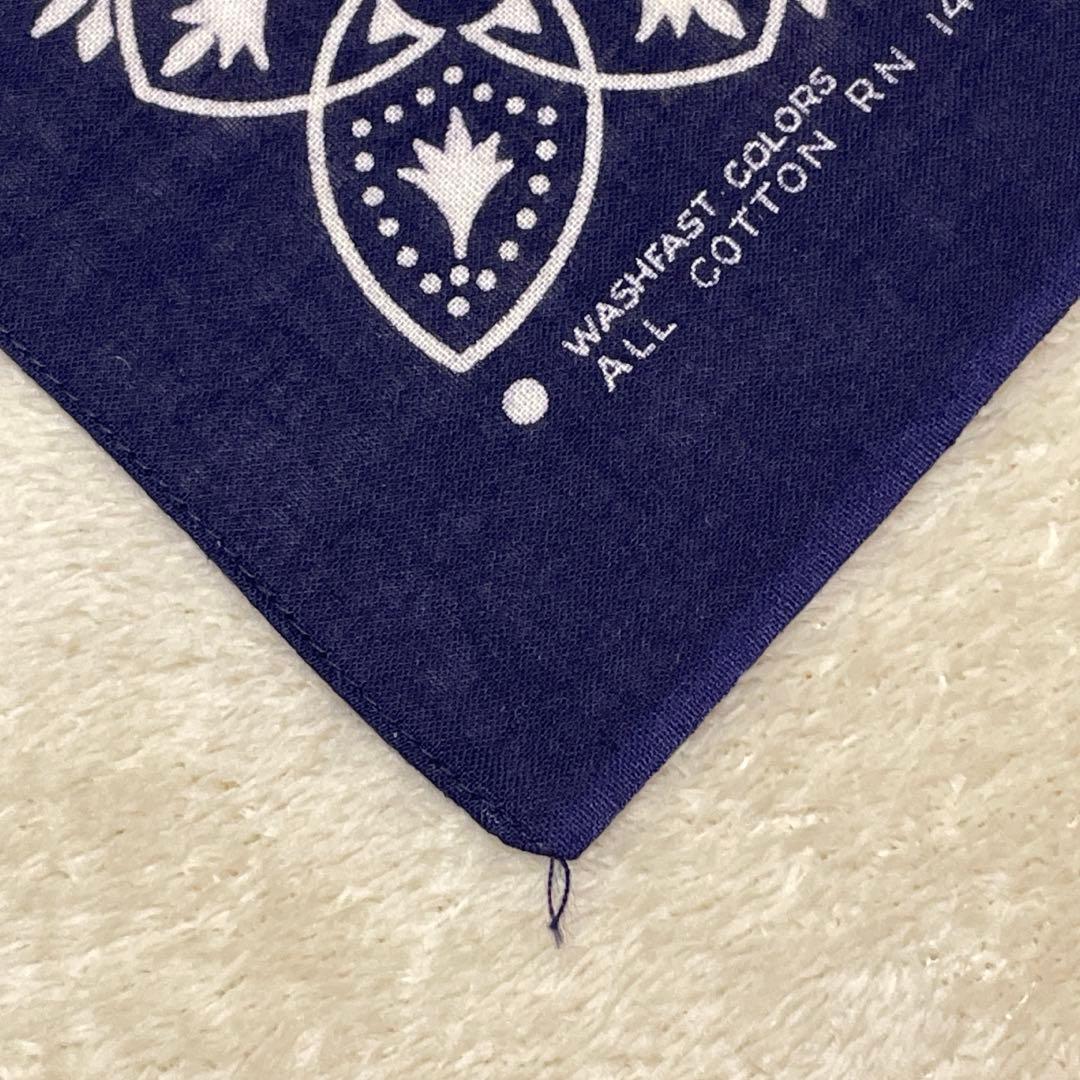 60sショベル アイアンクロス RN14193 ネイビー ヴィンテージ バンダナ