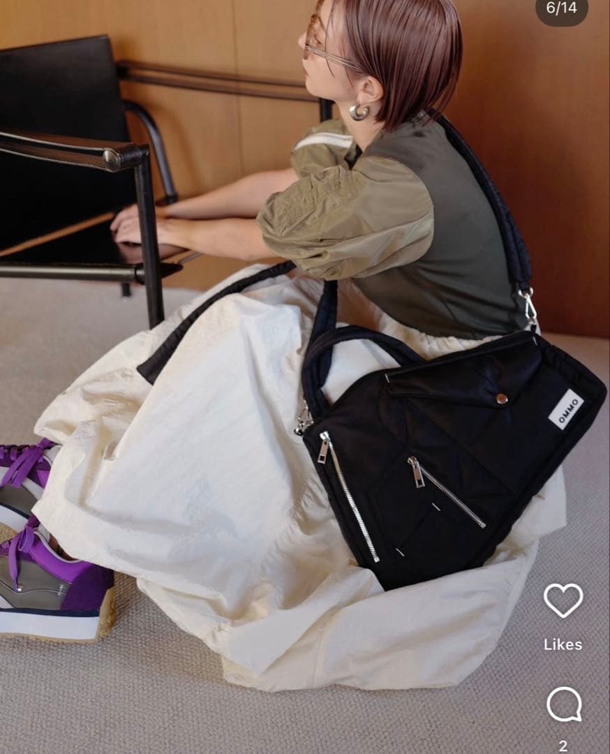 バッグ 2WAY MA-1 DETAIL BAG BLACK 26,400yen